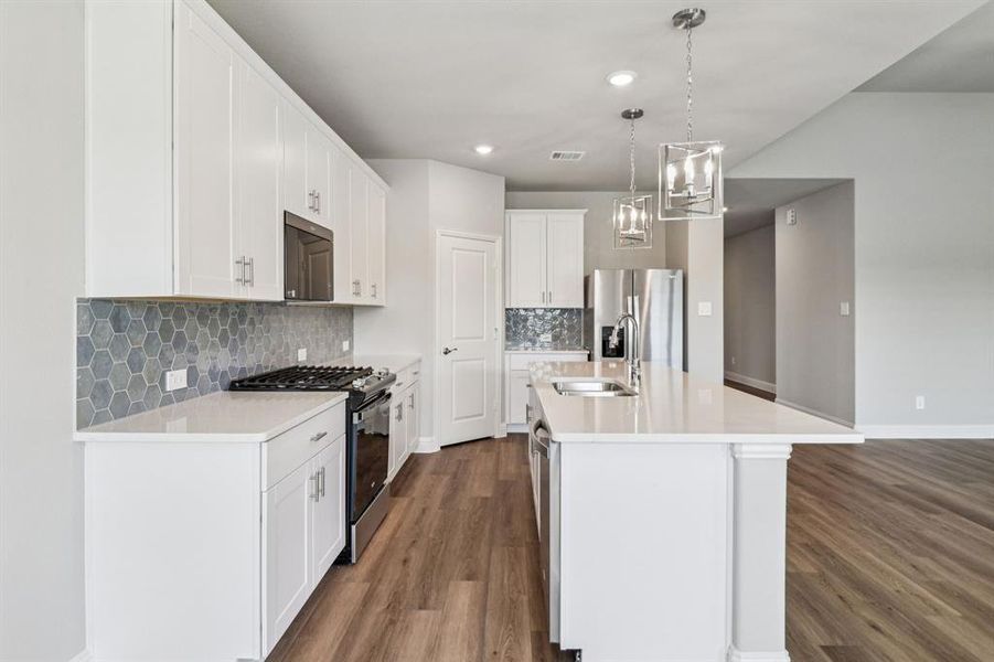 Furnished interior view inside a new home in Lakehaven - Premier Series, Farmersville (Image 7). Furnished interior view inside a new home in Lakehaven - Premier Series, Farmersville (Image 7).