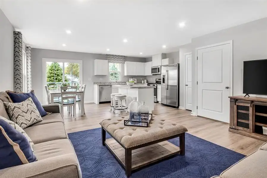 Representative furnished interior of a home built from the Pine by Ryan Homes in Cherry Grove Townhomes, Kannapolis (Image 14).