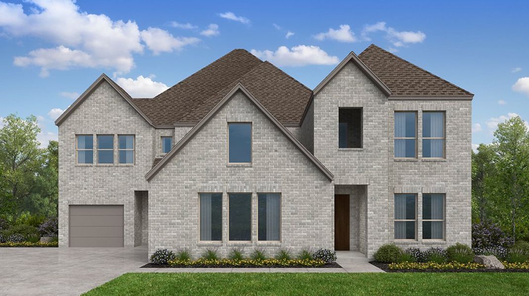 Representative exterior photo of a completed home built from the Hawthorn by Taylor Morrison in The Ranch at Uptown Celina 70s, Celina, TX (Image 16).