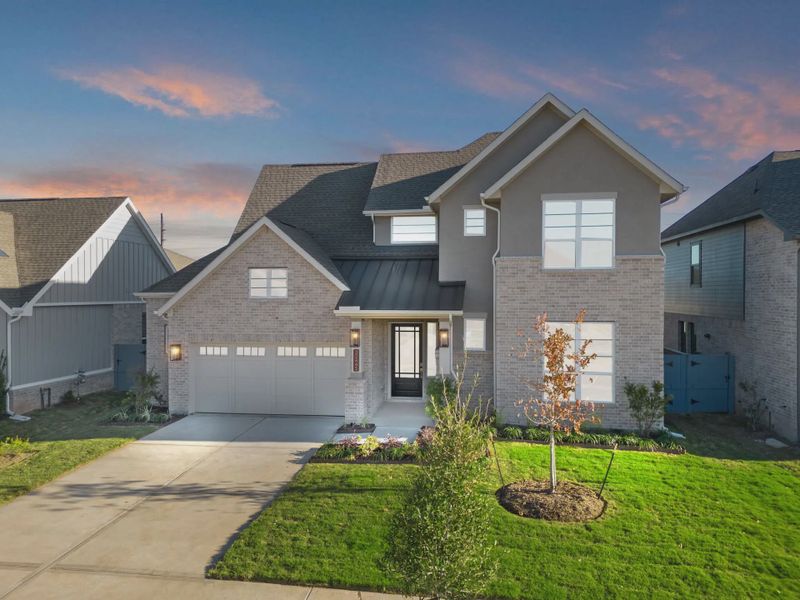 Representative exterior photo of a completed home built from the Rivercrest by Chesmar Homes in Fulshear Lakes, Fulshear, TX (Image 30).