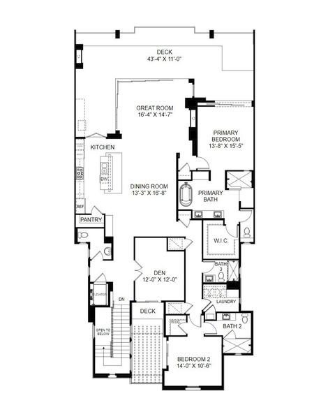 2D floor plan layout of this home in The Retreat, Scottsdale, AZ (Image 3).