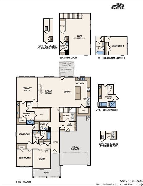 2D floor plan layout of this home in Homestead, Schertz, TX (Image 4).