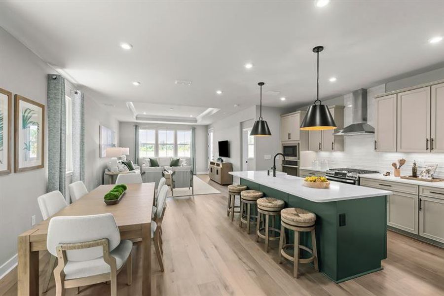 Representative furnished interior of a home built from the Geneva by Ryan Homes in Sea Trail, Sunset Beach (Image 8).