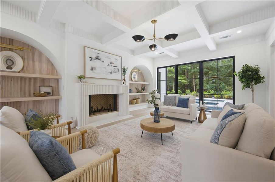 Furnished interior view inside a new home in , Atlanta (Image 75).