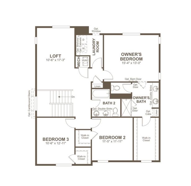 2D floor plan layout of this home in Colliers Hill, Erie, CO (Image 6).
