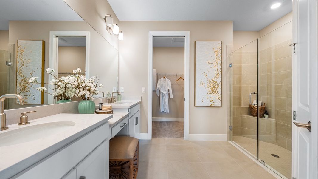 Furnished interior view inside a new home in Esplanade at Wiregrass Ranch, Wesley Chapel (Image 9). Furnished interior view inside a new home in Esplanade at Wiregrass Ranch, Wesley Chapel (Image 9).