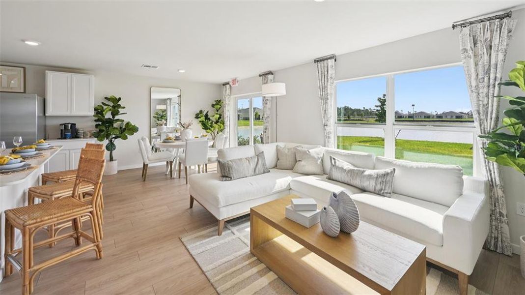 Furnished interior view inside a new home in Cove at West Port - Express, Port Charlotte (Image 13).