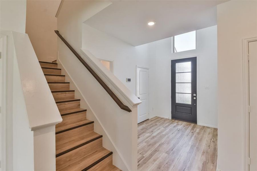 No need to worry about stains on your carpeted stairs with recently installed wooden plank. No carpet on second floor as well!