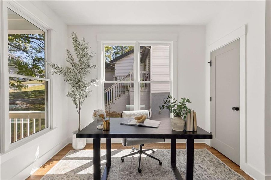 Furnished interior view inside a new home in , Atlanta (Image 11). Furnished interior view inside a new home in , Atlanta (Image 11).