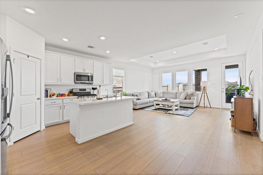 Furnished interior view inside a new home in Bridge Creek 45s and 50s, Cypress (Image 4).