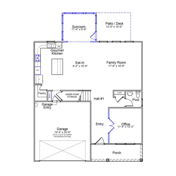 2D floor plan layout of this home in Hanes Lake, Winston-Salem, NC (Image 3).