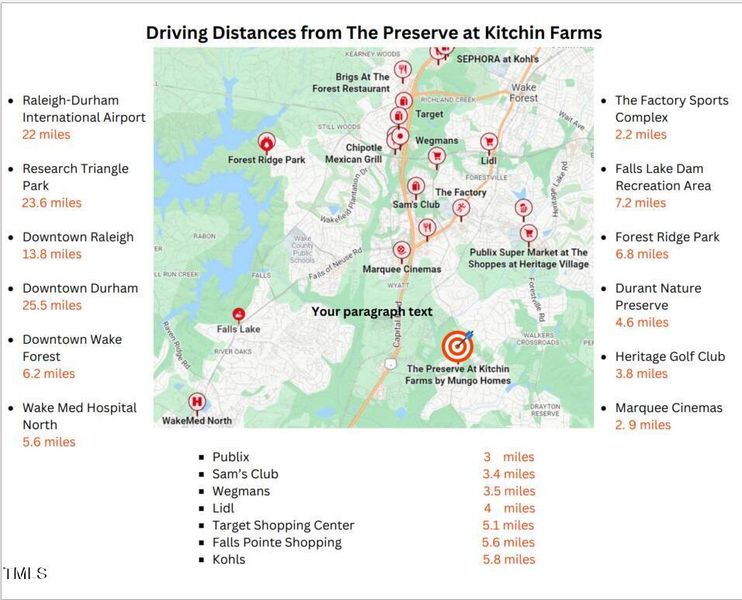 Driving Distances from KF