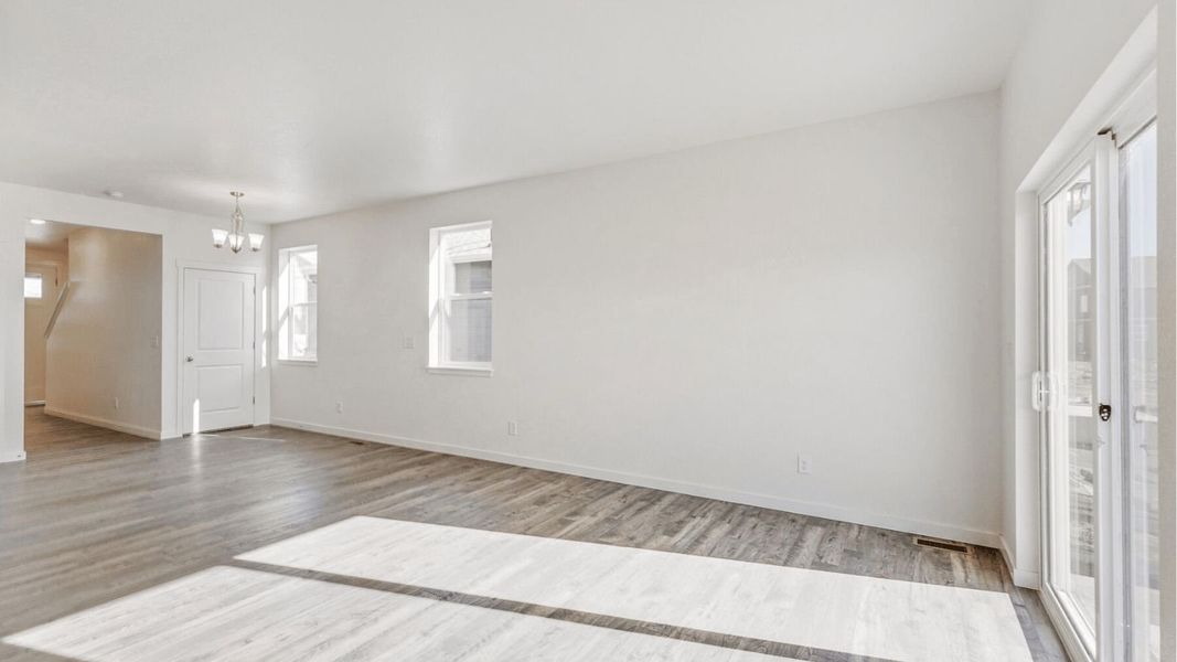 Representative unfurnished interior of a home built from the Elm by D.R. Horton in The Ridge at Lorson Ranch, Colorado Springs (Image 10).