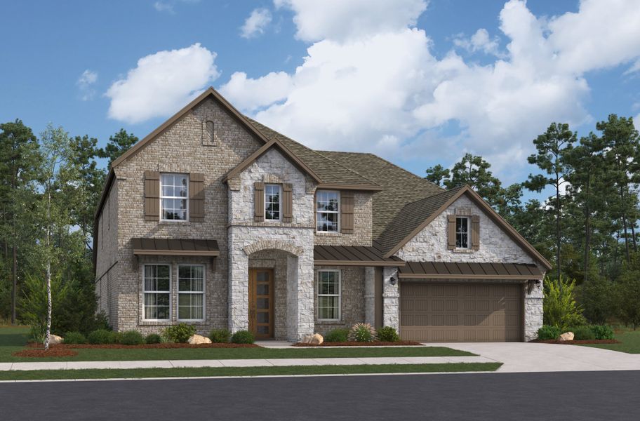 Representative exterior photo of a completed home built from the Lockhart by Beazer Homes in Johnson Ranch, San Antonio, TX (Image 5).