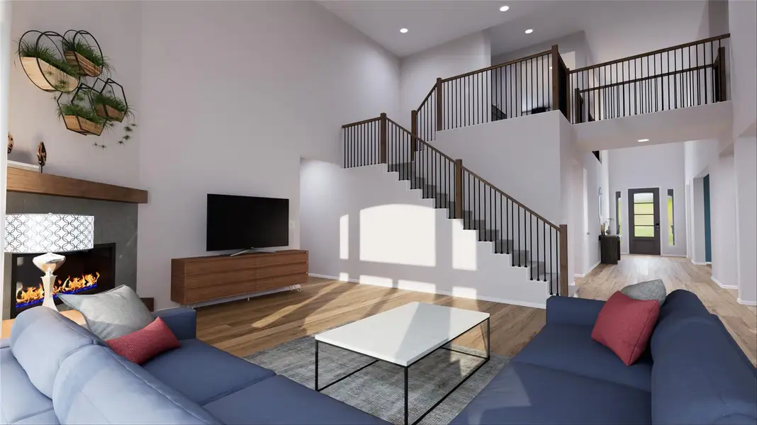 Furnished interior view inside a new home in Bridgeland, Cypress (Image 23).