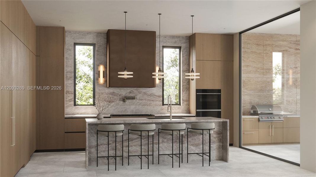 Furnished interior view inside a new home in , Miami (Image 5).