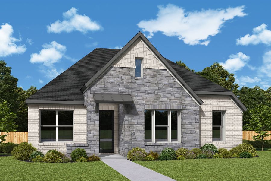 Representative exterior photo of a completed home built from the The Beaumont by David Weekley Homes in Edgewater Classic Series, Royse City, TX (Image 17). Representative exterior photo of a completed home built from the The Beaumont by David Weekley Homes in Edgewater Classic Series, Royse City, TX (Image 17).