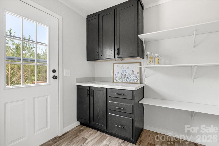 Spacious Pantry off Kitchen & Exterior Entrance