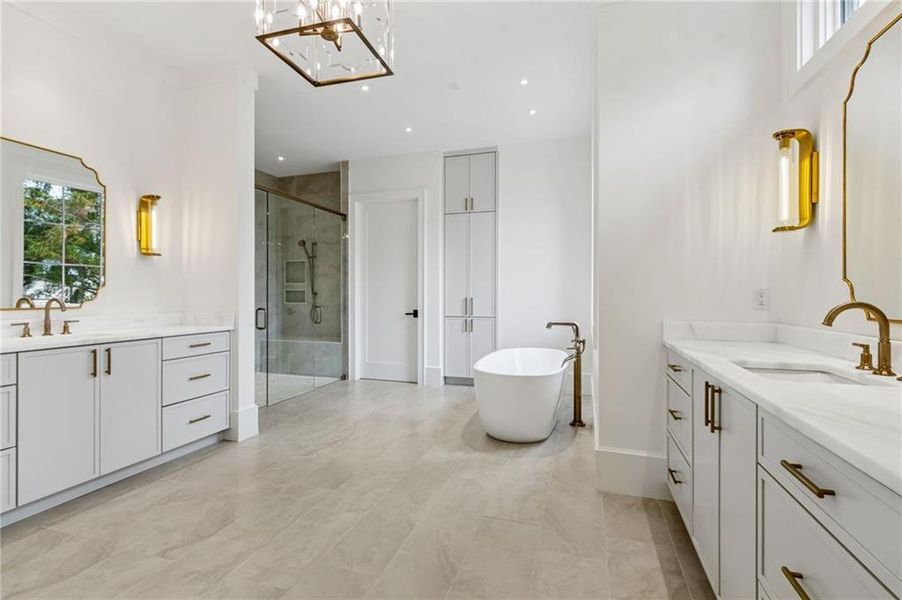 Furnished interior view inside a new home in , Suwanee (Image 59).