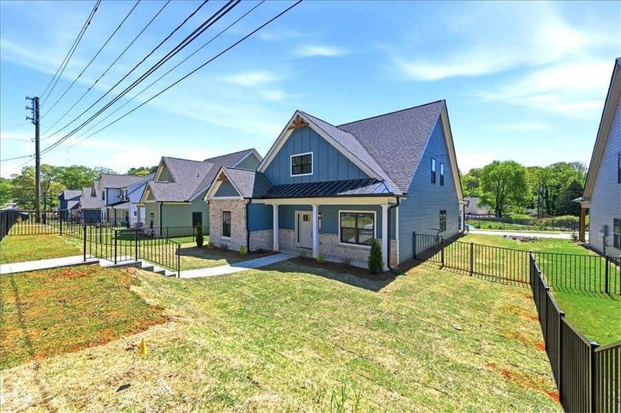 Exterior details and patio area of a home in Ferguson Corners, Emerson (Image 26).