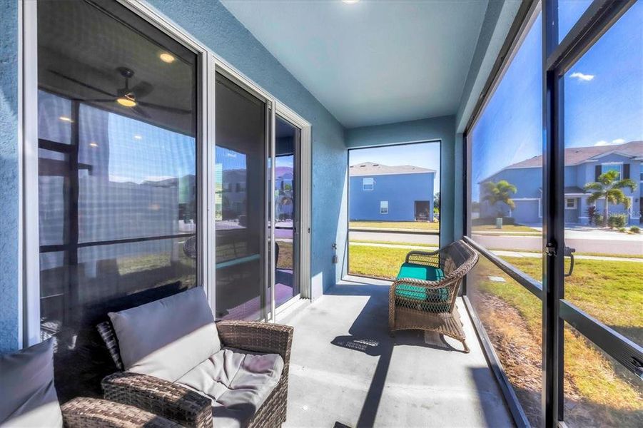 Exterior details and patio area of a home in Braden Pointe, Bradenton (Image 3). Exterior details and patio area of a home in Braden Pointe, Bradenton (Image 3).