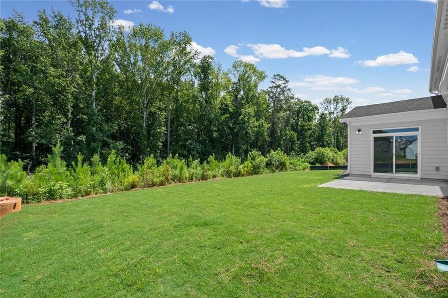 Exterior details and patio area of a home in Hidden Fields, Hoschton (Image 22).