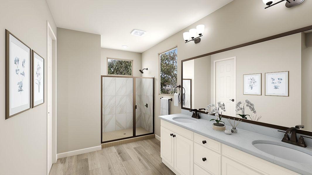 Representative furnished interior of a home built from the Vineyard Plan 3004 by Tri Pointe Homes in Waterston Central, Gilbert (Image 10). Representative furnished interior of a home built from the Vineyard Plan 3004 by Tri Pointe Homes in Waterston Central, Gilbert (Image 10).