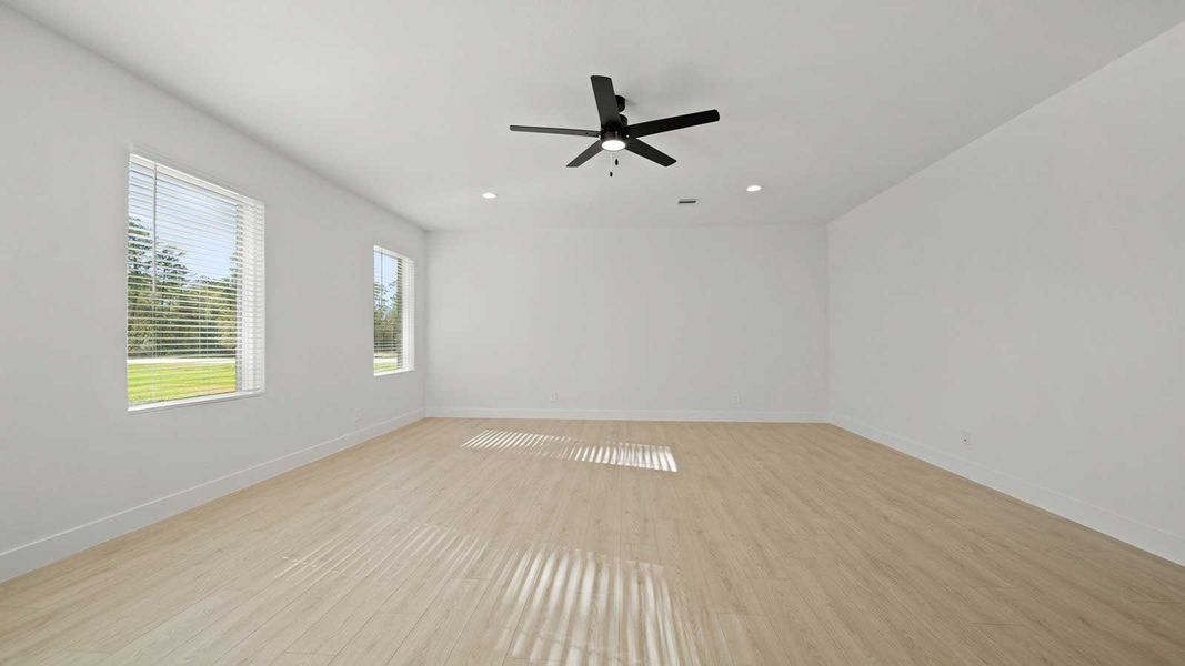 Representative unfurnished interior of a home built from the Galway by D.R. Horton in Butlers Bend Estates, Pinehurst (Image 68). Representative unfurnished interior of a home built from the Galway by D.R. Horton in Butlers Bend Estates, Pinehurst (Image 68).