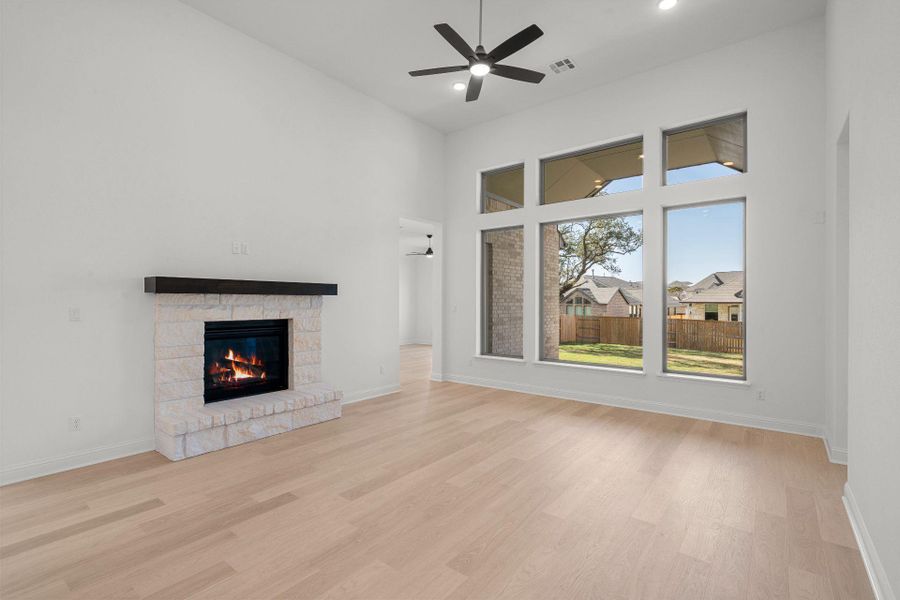 Family Room with fireplace