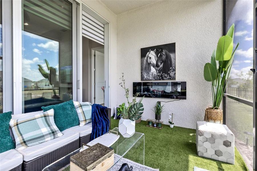 Exterior details and patio area of a home in The Reserve at Victoria, Deland (Image 4).