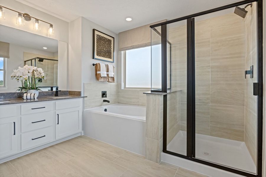 Representative furnished interior of a home built from the 2444 Modeled by KB Home in Madera Preserve, New Caney (Image 14).