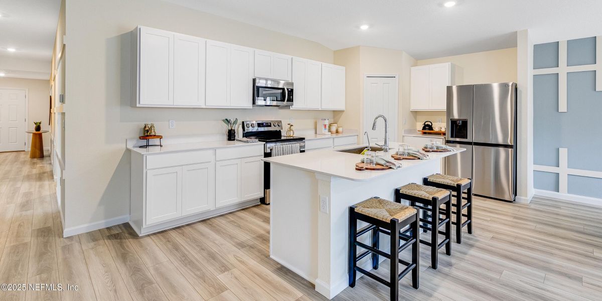 Furnished interior view inside a new home in Whistler Woods, Jacksonville (Image 6). Furnished interior view inside a new home in Whistler Woods, Jacksonville (Image 6).