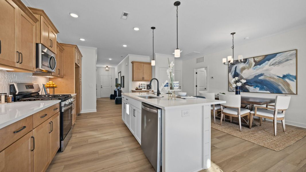 Representative furnished interior of a home built from the Victoria by Epcon Communities in Village at Maple Leaf Farm, King (Image 9).