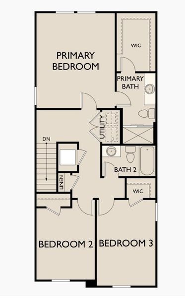 2D floor plan layout for the Compass by Starlight Homes in Pinckney Place, North Charleston, SC (Image 4).