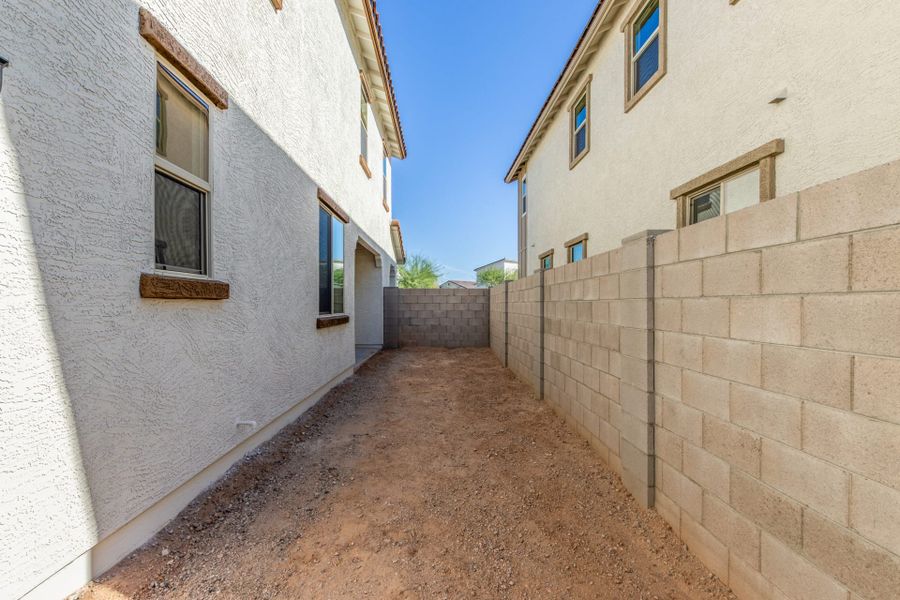 Exterior details and patio area of a home in Solvida at Estrella, Goodyear (Image 18).