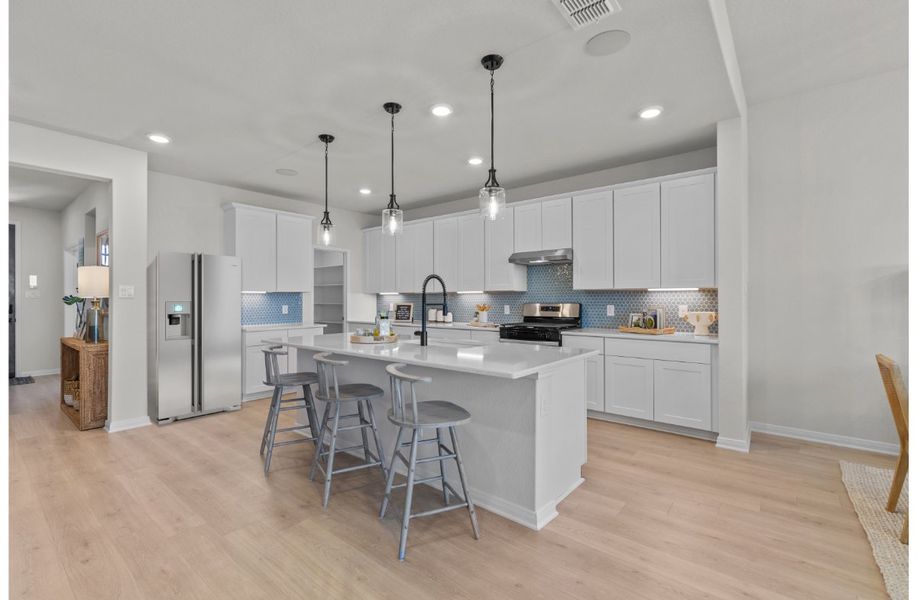 Furnished interior view inside a new home in Saddle Creek Ranch, Cibolo (Image 5).