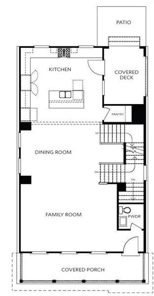 2D floor plan layout of this home in Palisades Single Family, Cumming, GA (Image 4).