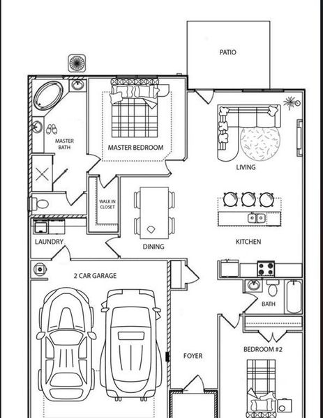 2D floor plan layout of this home in , Cleveland, GA (Image 2).