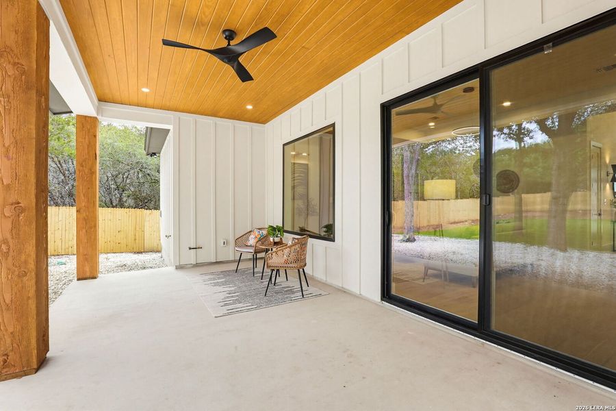 Exterior details and patio area of a home in , Boerne (Image 27).
