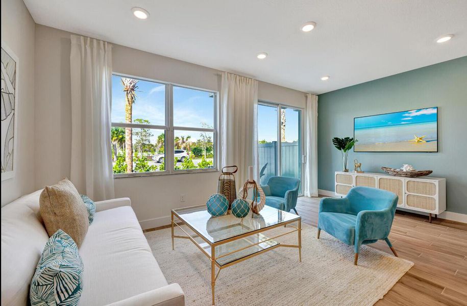 Furnished interior view inside a new home in Aspire at Hawks Ridge, Port St. Lucie (Image 6).