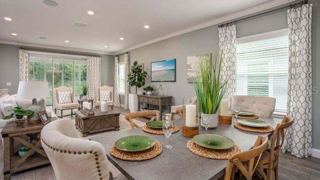 Furnished interior view inside a new home in The Reserve At Hammock Oaks, Lady Lake (Image 10). Furnished interior view inside a new home in The Reserve At Hammock Oaks, Lady Lake (Image 10).
