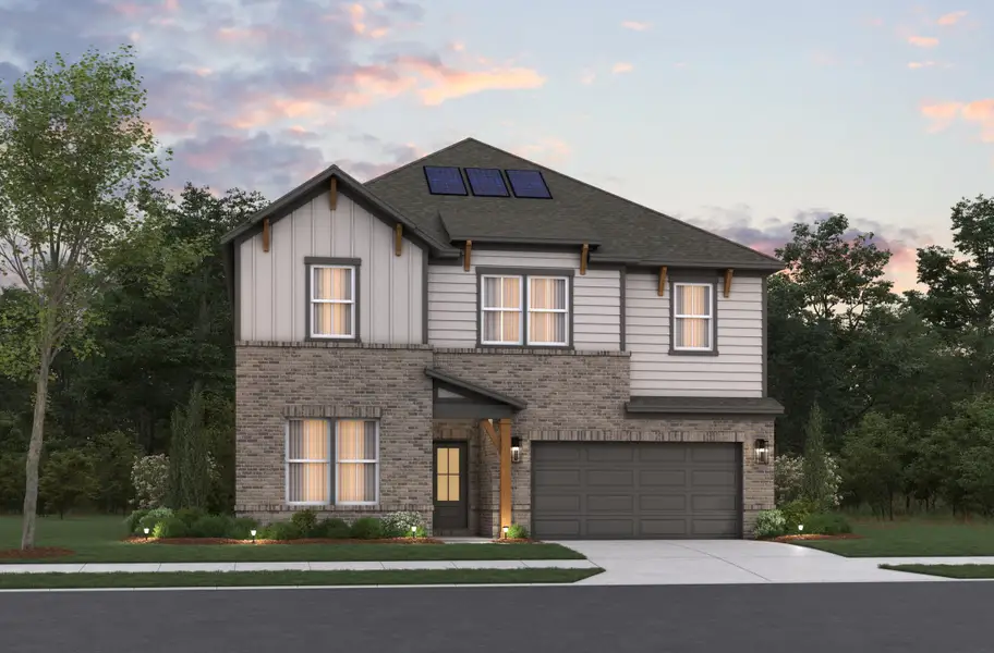 Representative exterior photo of a completed home built from the Tucker Ii by Beazer Homes in Heirloom Landing, Auburn, GA (Image 2). Representative exterior photo of a completed home built from the Tucker Ii by Beazer Homes in Heirloom Landing, Auburn, GA (Image 2).