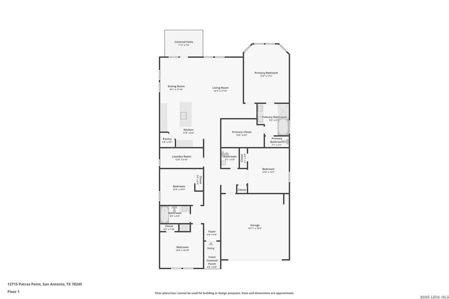 2D floor plan layout of this home in Arcadia Ridge - Classic Series, San Antonio, TX (Image 5).