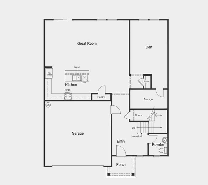 2D floor plan layout for the 2766 by KB Home in Anabelle Island - Executive Series, Green Cove Springs, FL (Image 3).