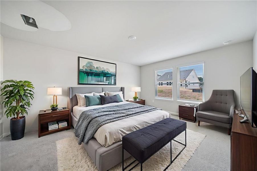 Furnished interior view inside a new home in Parkside at Grayson, Grayson (Image 7).