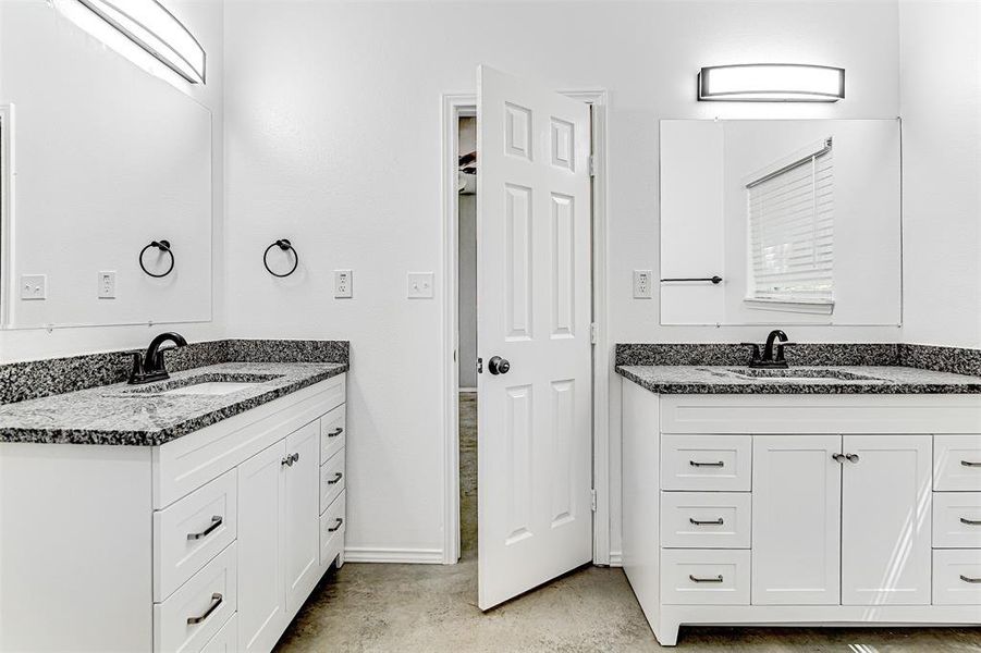 Bathroom featuring vanity