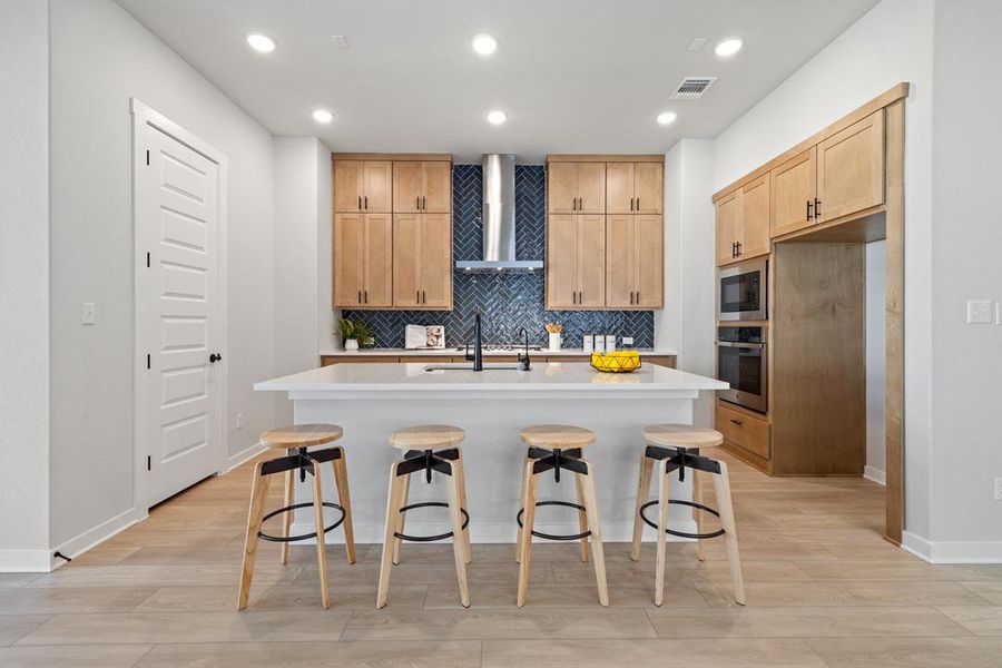 Furnished interior view inside a new home in Park Collection at Lariat, Liberty Hill (Image 7). Furnished interior view inside a new home in Park Collection at Lariat, Liberty Hill (Image 7).