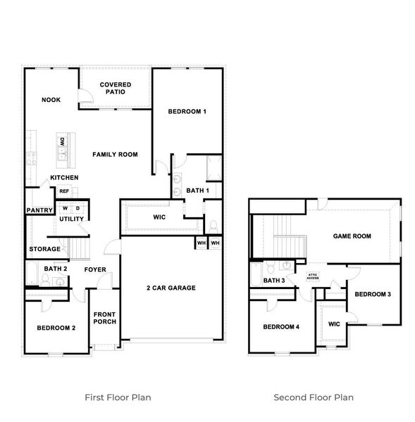 2D floor plan layout of this home in Carillon, Manor, TX (Image 3).