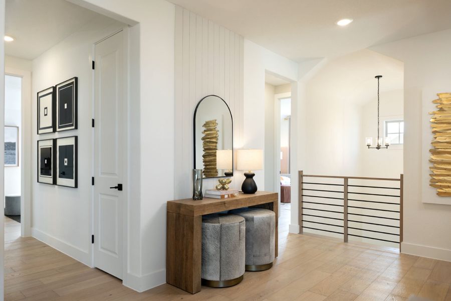 Representative furnished interior of a home built from the Iredell by Pulte Homes in Saddleback at Santa Rita Ranch, Liberty Hill (Image 14).