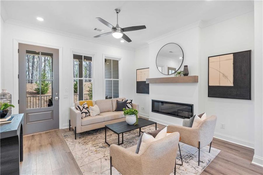Furnished interior view inside a new home in Waterside Condos, Peachtree Corners (Image 8).
